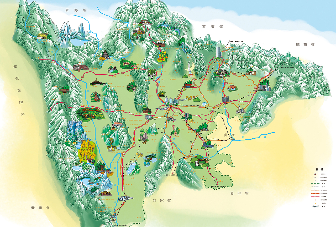 川剧风采,伞下演绎山水情